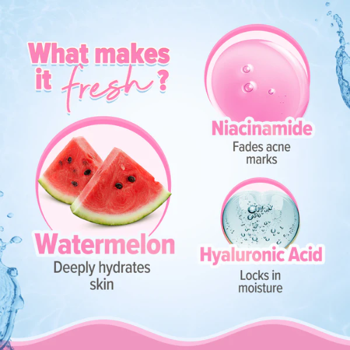 Aqualogical Radiance+ Oil Free Moisturizer with Watermelon & Niacinamide for Radiant Skin - 100g