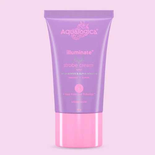 Aqualogical Illuminate+ Lush Strobe Cream with Wild Berries & Alpha Arbutin for Instant HD Glow - 30g
