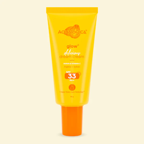 Aqualogical Glow+ 3-in-1 Delicious Dream Cream with SPF 33+ & PA+++ for Glowing Skin - 50g