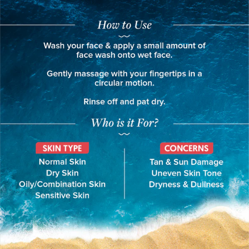 Aqualogical Detan+ Smoothie Face Wash with Cherry Tomato & Glycolic Acid for Tan Removal - 100ml