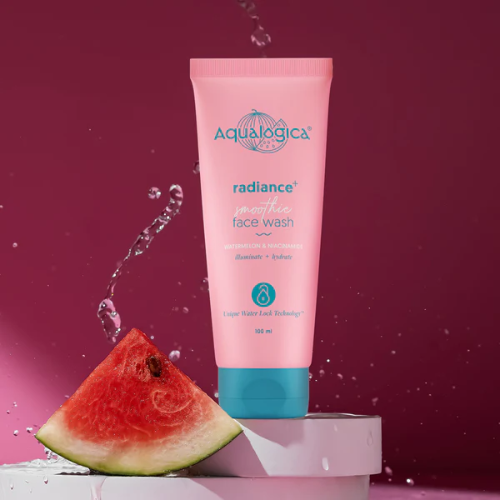 Aqualogical Radiance+ Smoothie Face Wash with Watermelon & Niacinamide for Clear & Oil-Free Skin - 100ml