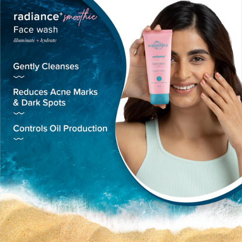 Aqualogical Radiance+ Smoothie Face Wash with Watermelon & Niacinamide for Clear & Oil-Free Skin - 100ml