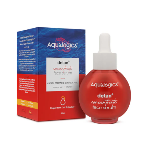 Aqualogical Detan+ Concentrate Face Serum with Cherry Tomato & Glycolic Acid for Tan Removal - 30ml