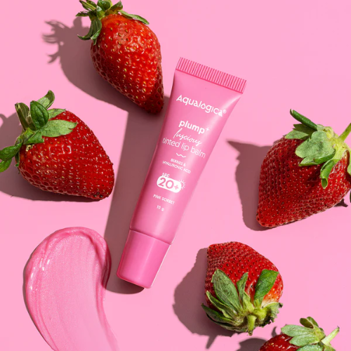 Aqualogica Pink Sorbet Plump+ Luscious Tinted SPF 20+ Lip Balm with Berries & Hyaluronic Acid - 10g