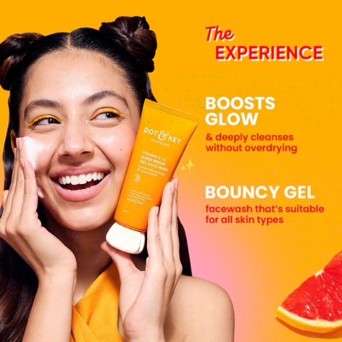 Dot & Key Vitamin C + E Gel Face Wash for Glowing Skin 100ml