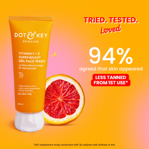 Dot & Key Vitamin C + E Gel Face Wash for Glowing Skin 100ml