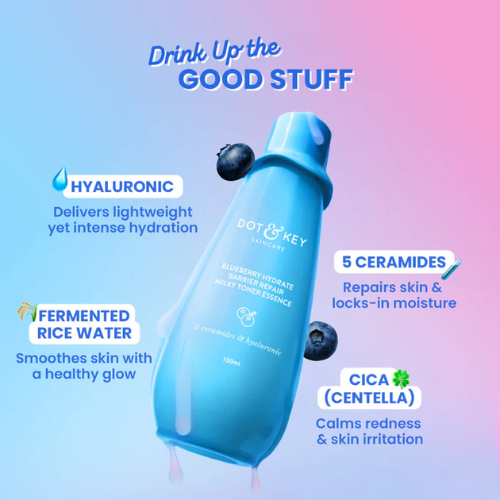 dot and key Blueberry Hydrate Barrier Repair Milk Face Toner 150ml
