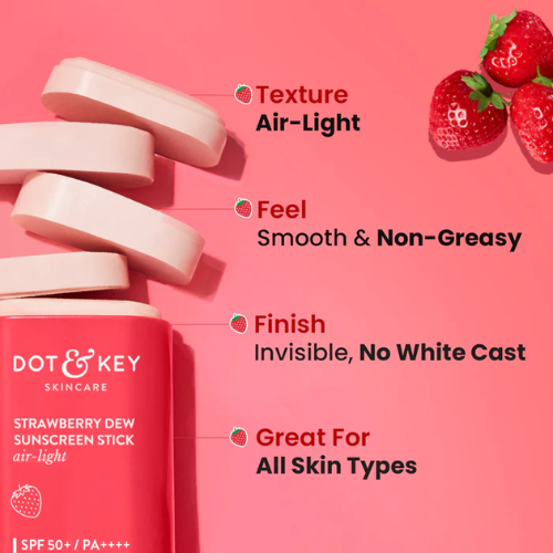 Dot & Key Strawberry Dew Sunscreen Stick SPF 50+ PA++++