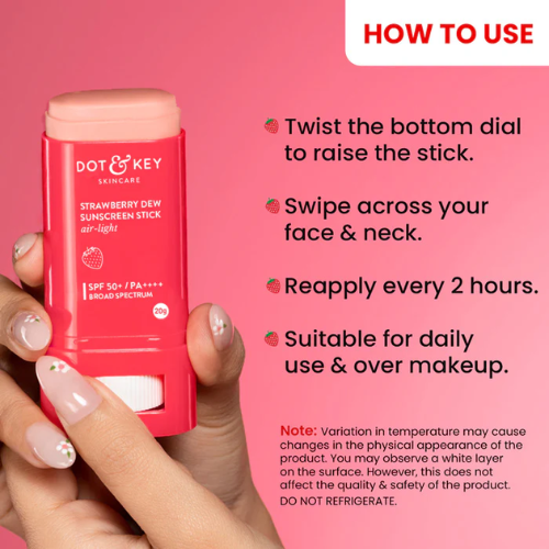 Dot & Key Strawberry Dew Sunscreen Stick SPF 50+ PA++++