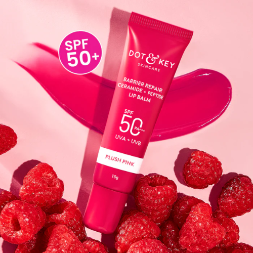 Dot & Key Ceramide + Peptide Lip Balm SPF 50 PA+++ (Plush Pink)