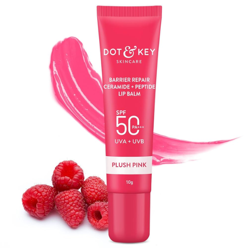 Dot & Key Ceramide + Peptide Lip Balm SPF 50 PA+++ (Plush Pink)