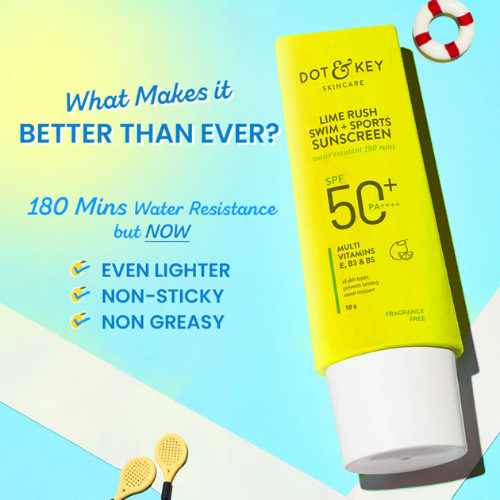 Dot & Key Swim + Sports Sunscreen SPF 50+ (Water Resistant) 50g