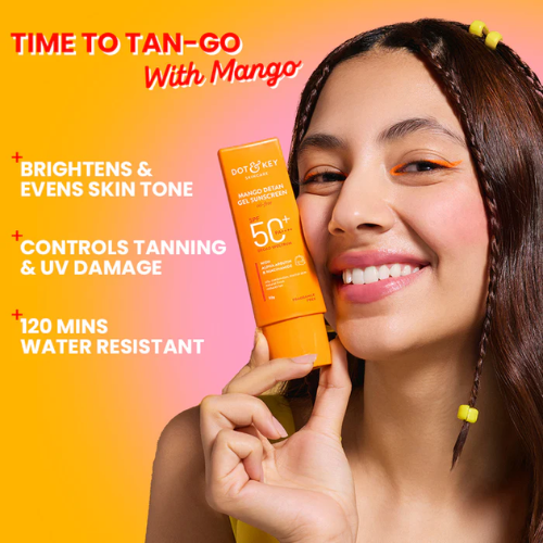 Dot & Key Mango + Detan Gel Sunscreen (Oil Free), SPF 50+ PA+++ 80g