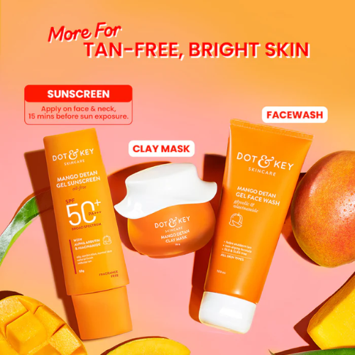 Dot & Key Mango + Detan Gel Sunscreen (Oil Free), SPF 50+ PA+++ 80g