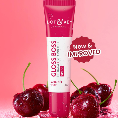 Dot & key SPF 50+ Vitamin C + E Brightening Lip Balm - Pack of 2 (Cherry Pop + Cocoa Nude)