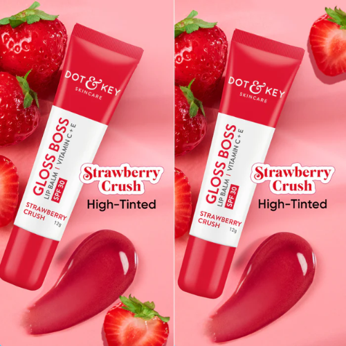Dot & key SPF 50+ Vitamin C + E Brightening Lip Balm - Pack of 2 (Strawberry Crush)