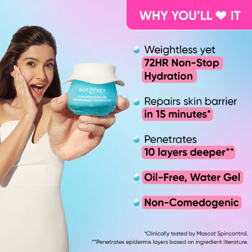 Dot & key 72HR Hydrating Gel Moisturizer, Pack of 2 120ml