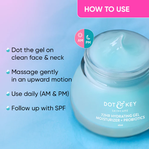 Dot & key 72HR Hydrating Gel Moisturizer, Pack of 2 120ml