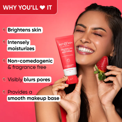 Dot & key Strawberry + Niacinamide Moisturizer, Pack of 2 160g