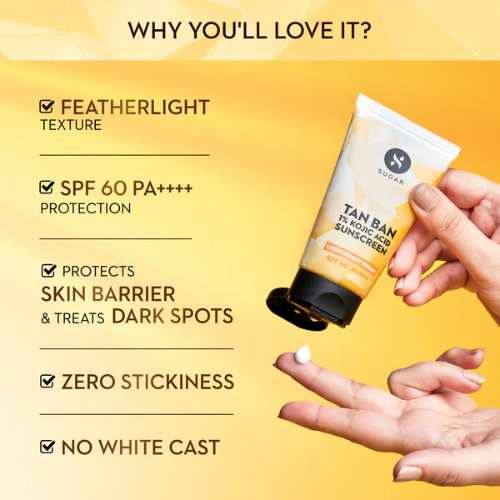 Sugar Tan Ban 1% Kojic Acid Sunscreen