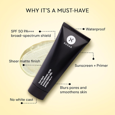 Sugar Tan Ban Hyaluronic Acid Sunscreen Gel with SPF 50+ PA+++