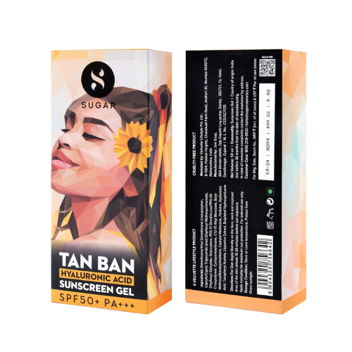 Sugar Tan Ban Hyaluronic Acid Sunscreen Gel with SPF 50+ PA+++
