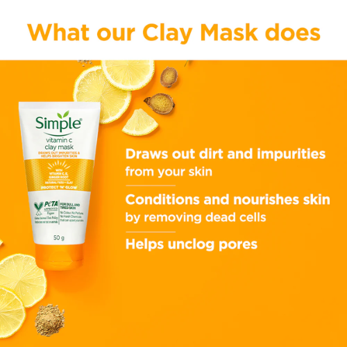 Simple Vitamin C Clay Mask 50g