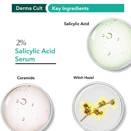 O3+ Derma Cult 2% Salicylic Acid Serum For Acne, Blackheads & Open Pores (30ml)
