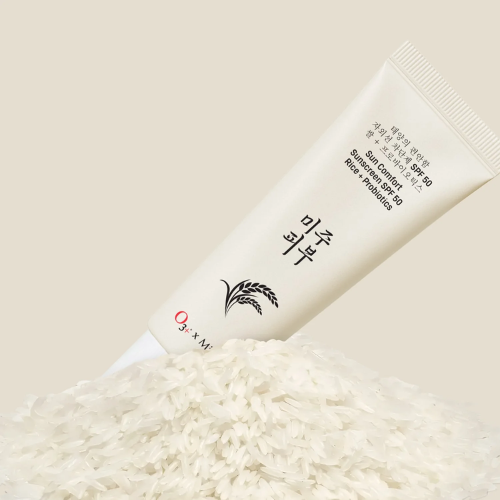 O3+ Mijoo Korea Sun Comfort Lightweight & Moisturising Sunscreen SPF 50 with Rice Probiotics 50g