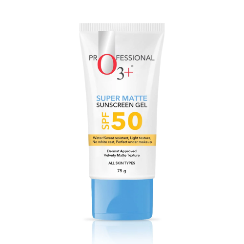 O3+ Super Matte Sunscreen gel SPF 50 For All skin types, 75g