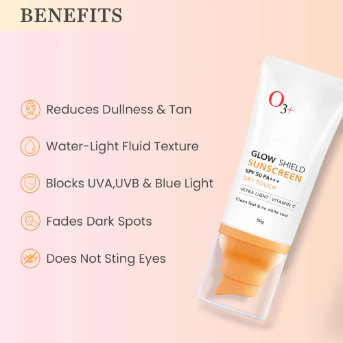 O3+ Glow Shield Sunscreen SPF 50 PA+++