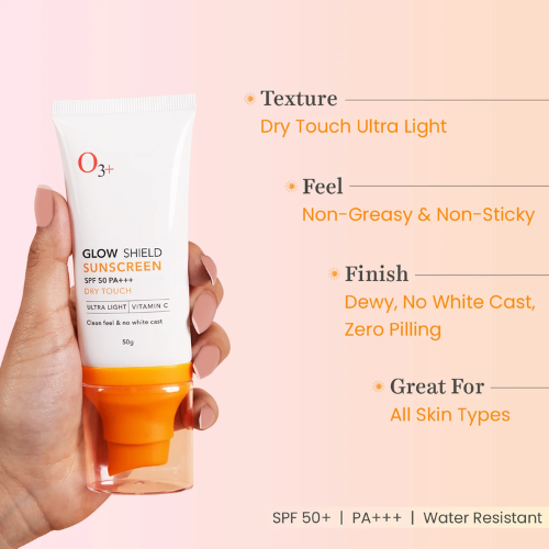 O3+ Glow Shield Sunscreen SPF 50 PA+++
