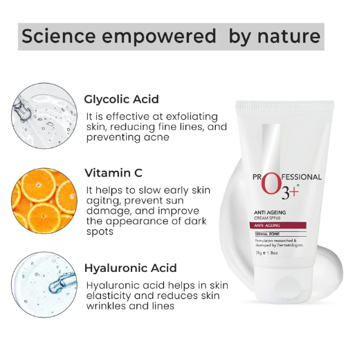 O3+ SPF 60 Anti Ageing Cream (50gm)