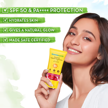 Mama Earth Beetroot Hydraful Sunscreen With Beetroot & Hyaluronic Acid - 50 g