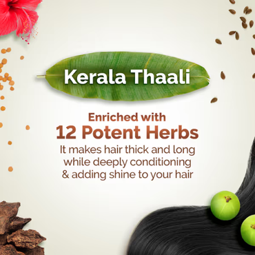 Mamaearth Kerala Thaali Hair Oil with Hibiscus, Bhringraj, Methi Dana & Amla for Thick & Long Hair – 150ml