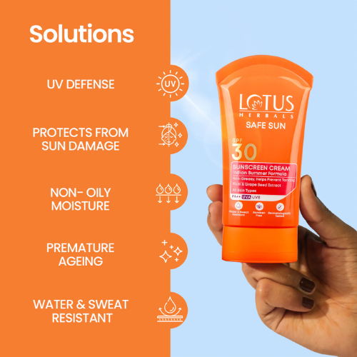 Lotus Safe Sun Sunscreen Cream SPF 30 PA++