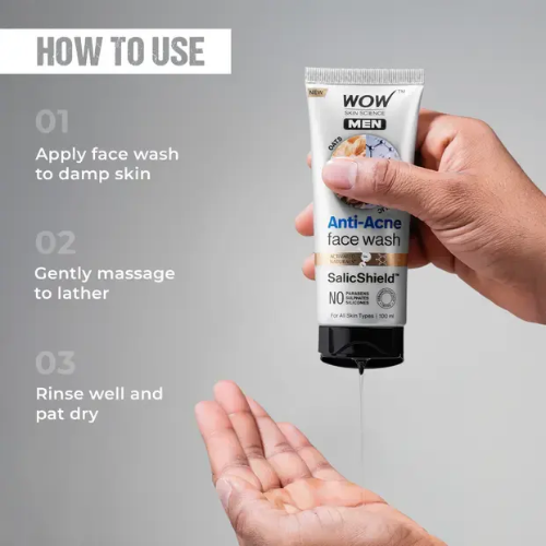 WOW Oat Extract + Salicylic Acid Anti-Acne Face Wash | Gel Cleanser