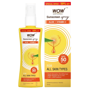 WOW Sunscreen Spray For All Skin Types | SPF 50 PA++++