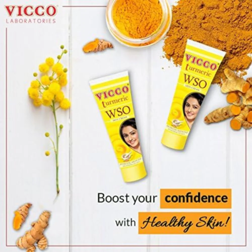 Vicco Turmeric WSO Skin Cream | Ayurvedic Anti-Blemish & Pimple Care Cream