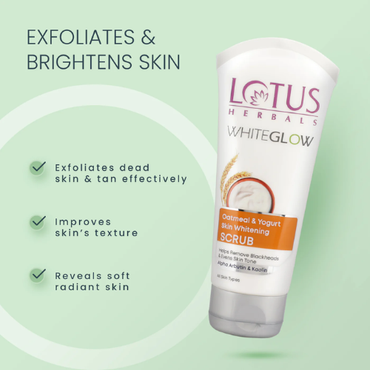 Lotus WhiteGlow Skin Brightening Oatmeal & Yogurt Scrub
