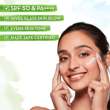 Mama Earth HydraGel Indian Sunscreen with Aloe Vera and Raspberry for Sun Protection - 50 g