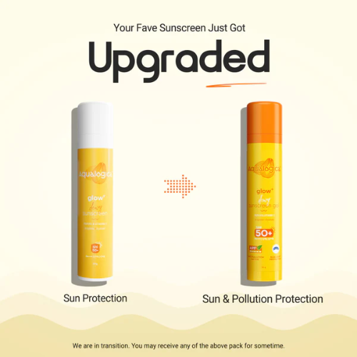 Aqualogica Glow+ Dewy Sunscreen Gel SPF 50+ PA++++ with Papaya & Vitamin C - 50g (Pack of 3)