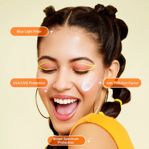 Aqualogica Glow+ Dewy Sunscreen Gel SPF 50+ PA++++ with Papaya & Vitamin C - 50g (Pack of 3)