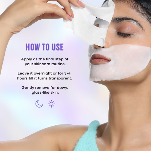 Nykaa Skin Real Collagen Mask – Hydrates, Brightens And Gives Dewy Skin Overnight - Formulated In Korea (34g)