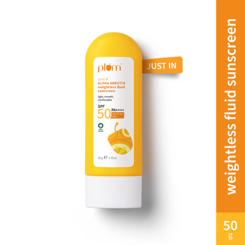 Plum Yuzu & Alpha Arbutin SPF 50 Weightless Fluid Sunscreen