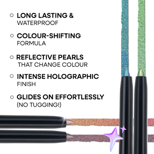 Nykaa Stardust Holographic Long Lasting Waterproof Smudgeproof Chrome Pencil Eyeliner - Post