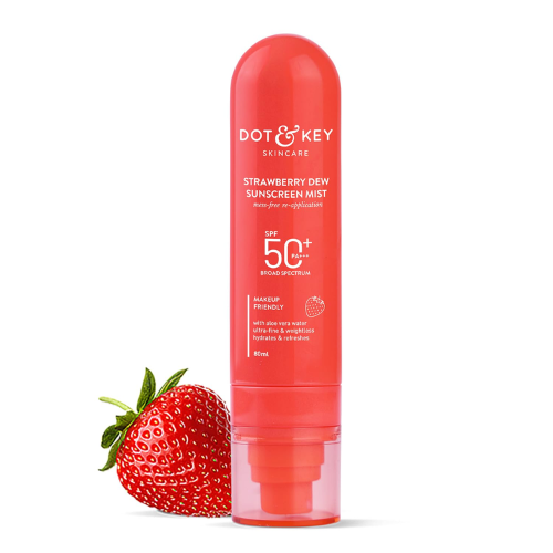 Dot & Key Strawberry Dew Sunscreen Face Mist, SPF 50+ PA+++ 80ml