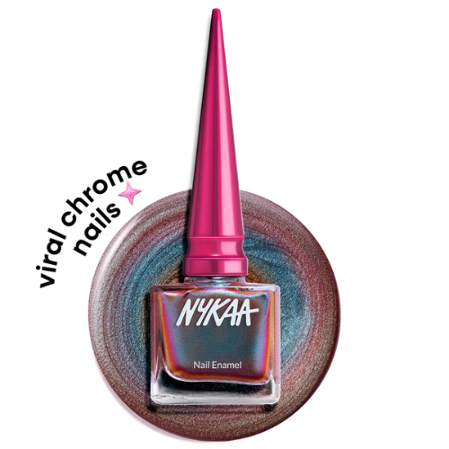Nykaa Stardust Holographic Long Lasting Chrome Nail Polish