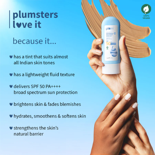 Plum 3% Niacinamide & Rice Water SPF 50 Sheer-Tinted Sunscreen 50g