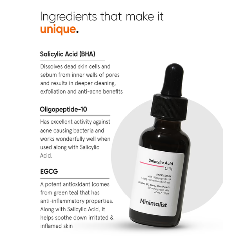 Minimalist Salicylic Acid 2% Face Serum 30ml